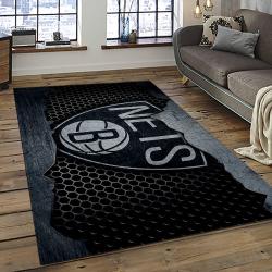 NBA Brooklyn Nets Rectangle Rug Personalized Non-Slip Carpet Gift For Basketball Fans BRN14