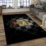 nba brooklyn nets basketball team logo sport carpet rectangle area rug for living room dark room brn18