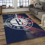nba brooklyn nets basketball team logo sport carpet rectangle area rug for living room dark room brn8