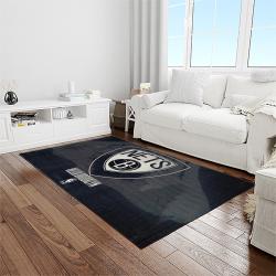 nba brooklyn nets basketball team logo sport carpet rectangle area rug for living room light room brn1