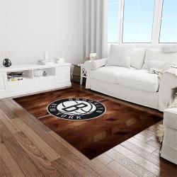 nba brooklyn nets basketball team logo sport carpet rectangle area rug for living room light room brn11