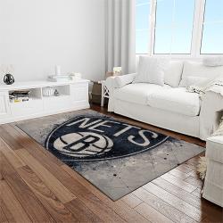 nba brooklyn nets basketball team logo sport carpet rectangle area rug for living room light room brn26