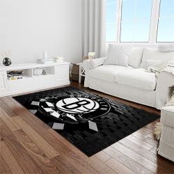 nba brooklyn nets basketball team logo sport carpet rectangle area rug for living room light room brn6