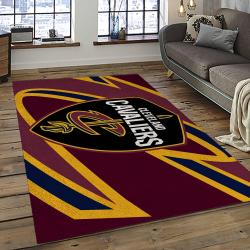 NBA Cleveland Cavaliers Rectangle Rug Personalized Non-Slip Carpet Gift For Basketball Fans CCA12
