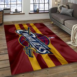 NBA Cleveland Cavaliers Rectangle Rug Personalized Non-Slip Carpet Gift For Basketball Fans CCA19