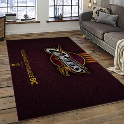 NBA Cleveland Cavaliers Rectangle Rug Personalized Non-Slip Carpet Gift For Basketball Fans CCA26