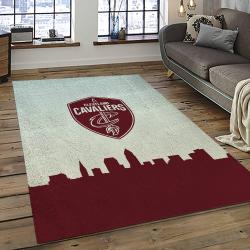 NBA Cleveland Cavaliers Rectangle Rug Personalized Non-Slip Carpet Gift For Basketball Fans CCA5