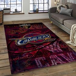 NBA Cleveland Cavaliers Rectangle Rug Personalized Non-Slip Carpet Gift For Basketball Fans CCA9