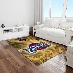 nba cleveland cavaliers basketball team logo sport carpet rectangle area rug for living room light room cca10