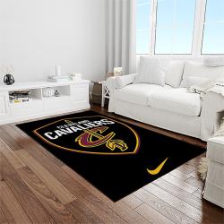 nba cleveland cavaliers basketball team logo sport carpet rectangle area rug for living room light room cca31