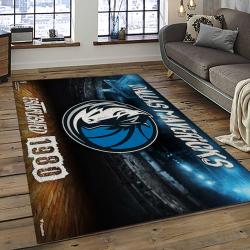 NBA Dallas Mavericks Basketball Team Logo Sport Carpet Rectangle Area Rug For Living Room DMR6