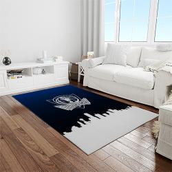 nba dallas mavericks basketball team logo sport carpet rectangle area rug for living room light room dmr15