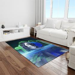 nba dallas mavericks basketball team logo sport carpet rectangle area rug for living room light room dmr20