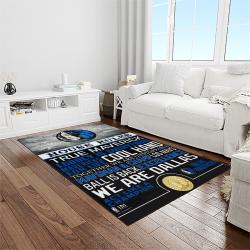 nba dallas mavericks basketball team logo sport carpet rectangle area rug for living room light room dmr5