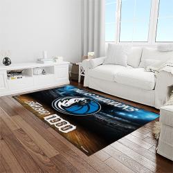 nba dallas mavericks basketball team logo sport carpet rectangle area rug for living room light room dmr6