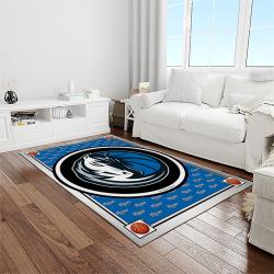 nba dallas mavericks basketball team logo sport carpet rectangle area rug for living room light room dmr7
