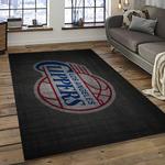 nba los angeles clippers basketball team logo sport carpet rectangle area rug for living room dark room lac12