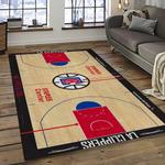 nba los angeles clippers basketball team logo sport carpet rectangle area rug for living room dark room lac15