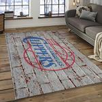 nba los angeles clippers basketball team logo sport carpet rectangle area rug for living room dark room lac19