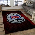 nba los angeles clippers basketball team logo sport carpet rectangle area rug for living room dark room lac34