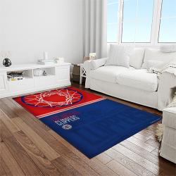 nba los angeles clippers basketball team logo sport carpet rectangle area rug for living room light room lac10