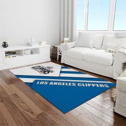 nba los angeles clippers basketball team logo sport carpet rectangle area rug for living room light room lac14
