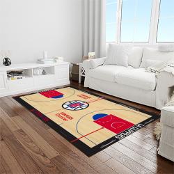 nba los angeles clippers basketball team logo sport carpet rectangle area rug for living room light room lac15