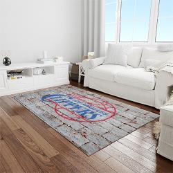 nba los angeles clippers basketball team logo sport carpet rectangle area rug for living room light room lac19