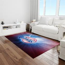nba los angeles clippers basketball team logo sport carpet rectangle area rug for living room light room lac23