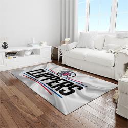 nba los angeles clippers basketball team logo sport carpet rectangle area rug for living room light room lac32