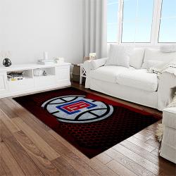 nba los angeles clippers basketball team logo sport carpet rectangle area rug for living room light room lac34