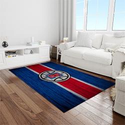 nba los angeles clippers basketball team logo sport carpet rectangle area rug for living room light room lac43