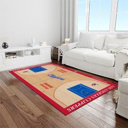nba los angeles clippers basketball team logo sport carpet rectangle area rug for living room light room lac9