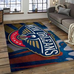NBA New Orleans Pelicans Rectangle Rug Personalized Non-Slip Carpet Gift For Basketball Fans NOP15