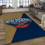 nba new orleans pelicans basketball team logo sport carpet rectangle area rug for living room dark room nop18