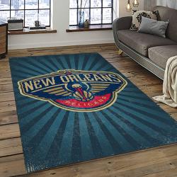 NBA New Orleans Pelicans Rectangle Rug Personalized Non-Slip Carpet Gift For Basketball Fans NOP3