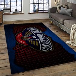 NBA New Orleans Pelicans Rectangle Rug Personalized Non-Slip Carpet Gift For Basketball Fans NOP35