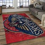 nba new orleans pelicans basketball team logo sport carpet rectangle area rug for living room dark room nop36