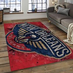 NBA New Orleans Pelicans Rectangle Rug Personalized Non-Slip Carpet Gift For Basketball Fans NOP36