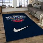 nba new orleans pelicans basketball team logo sport carpet rectangle area rug for living room dark room nop5