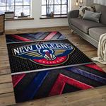 nba new orleans pelicans basketball team logo sport carpet rectangle area rug for living room dark room nop6