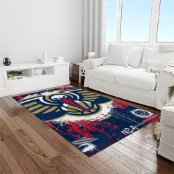 nba new orleans pelicans basketball team logo sport carpet rectangle area rug for living room light room nop1