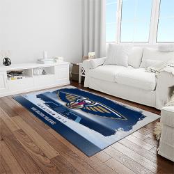 nba new orleans pelicans basketball team logo sport carpet rectangle area rug for living room light room nop11