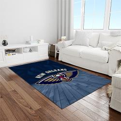 nba new orleans pelicans basketball team logo sport carpet rectangle area rug for living room light room nop12