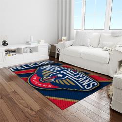 nba new orleans pelicans basketball team logo sport carpet rectangle area rug for living room light room nop17