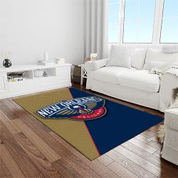 nba new orleans pelicans basketball team logo sport carpet rectangle area rug for living room light room nop18