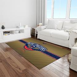 nba new orleans pelicans basketball team logo sport carpet rectangle area rug for living room light room nop19