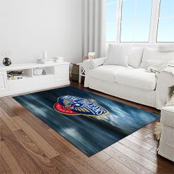 nba new orleans pelicans basketball team logo sport carpet rectangle area rug for living room light room nop20