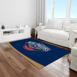 nba new orleans pelicans basketball team logo sport carpet rectangle area rug for living room light room nop23