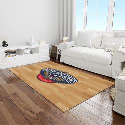 nba new orleans pelicans basketball team logo sport carpet rectangle area rug for living room light room nop31